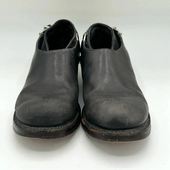 NANA Vintage Late 80s Early 90s Black Leather Single Buckle Shoes Size UK 4 US 6 - Picture 6 of 10
